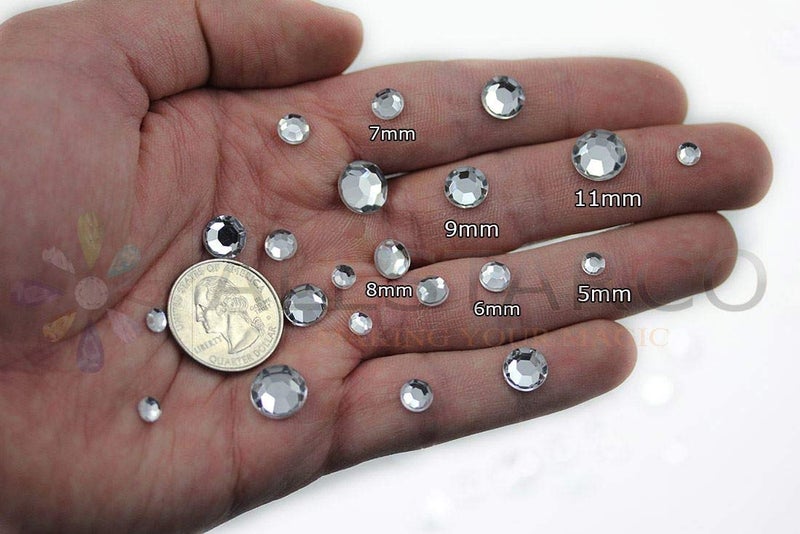 Allstarco 6mm SS30 Red Self Adhesive Acrylic Rhinestones Plastic Face Gems Stick On Body Jewels for DIY Cards and Invitations Crafts Bling Sticker - 5 Sheets - 250PCS - Image 2